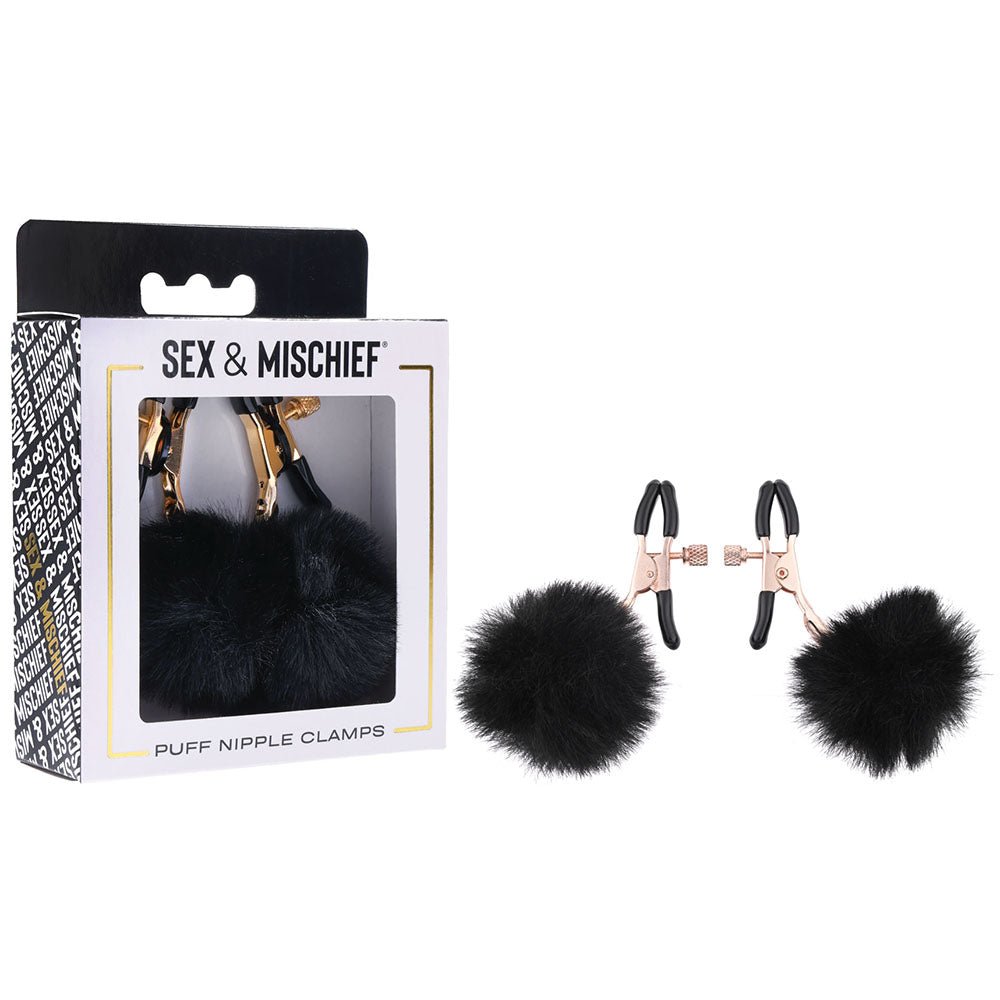 Sex & Mischief Puff Nipple Clamps - Black