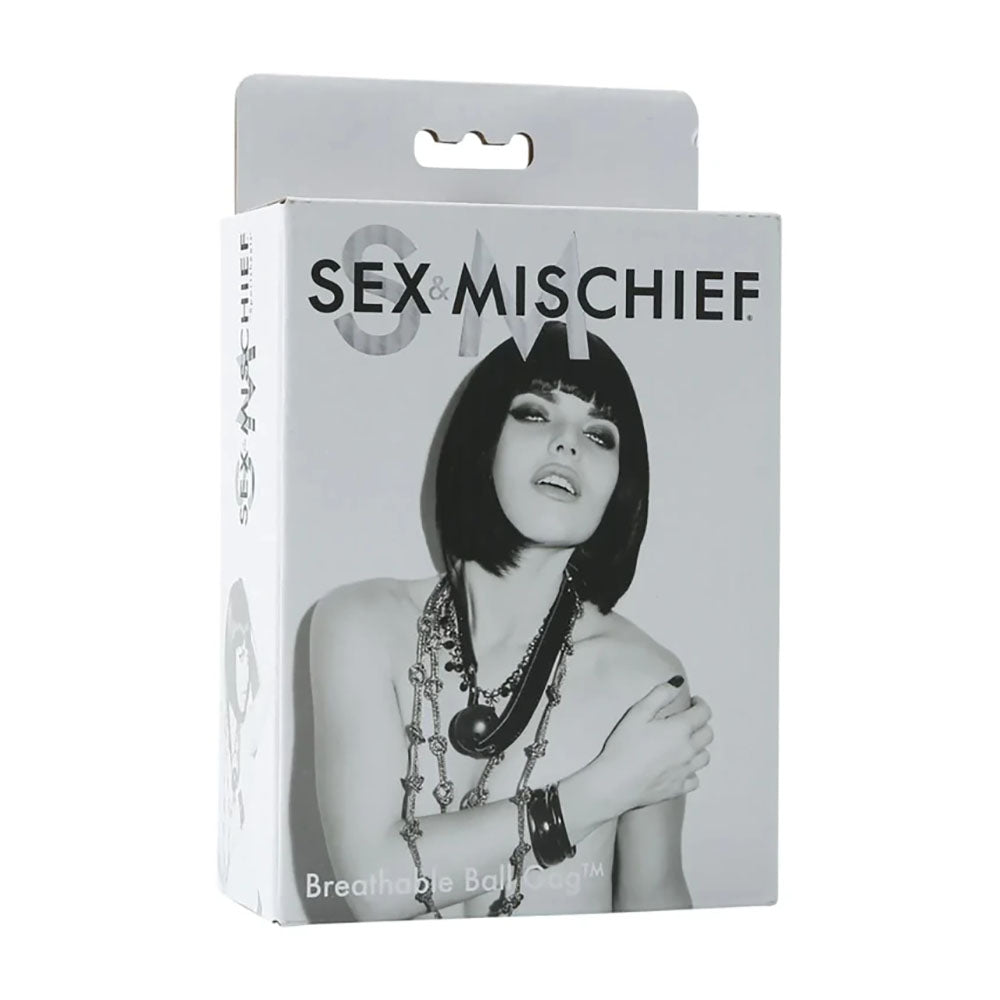 Sex & Mischief Breathable Ball Gag - Black