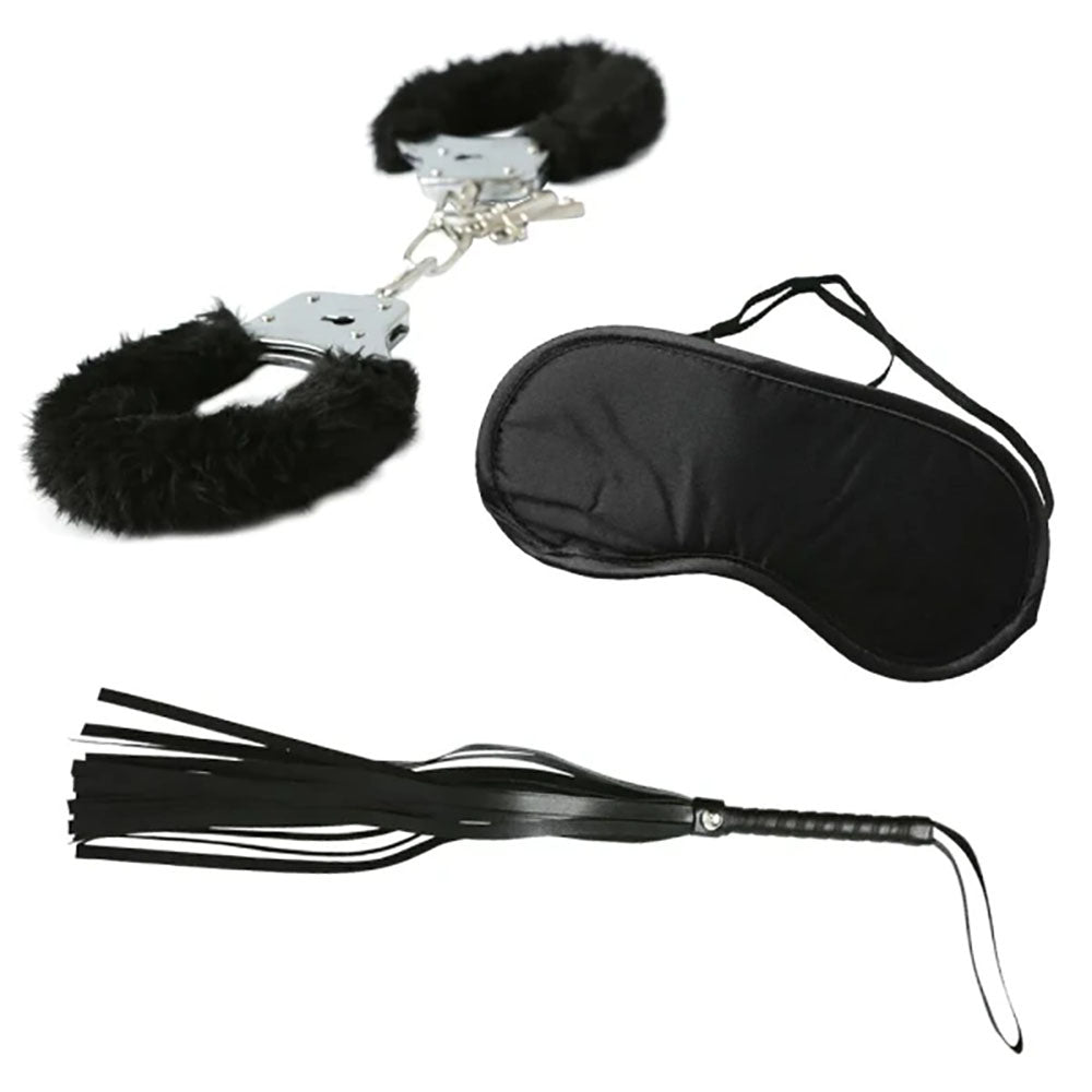 Sex & Mischief 3 Piece Intro to S&M Kit - Black