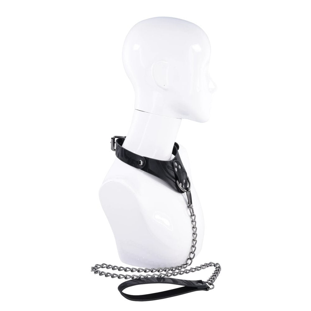 Sportsheets Velvet Noir Collar & Leash - Black