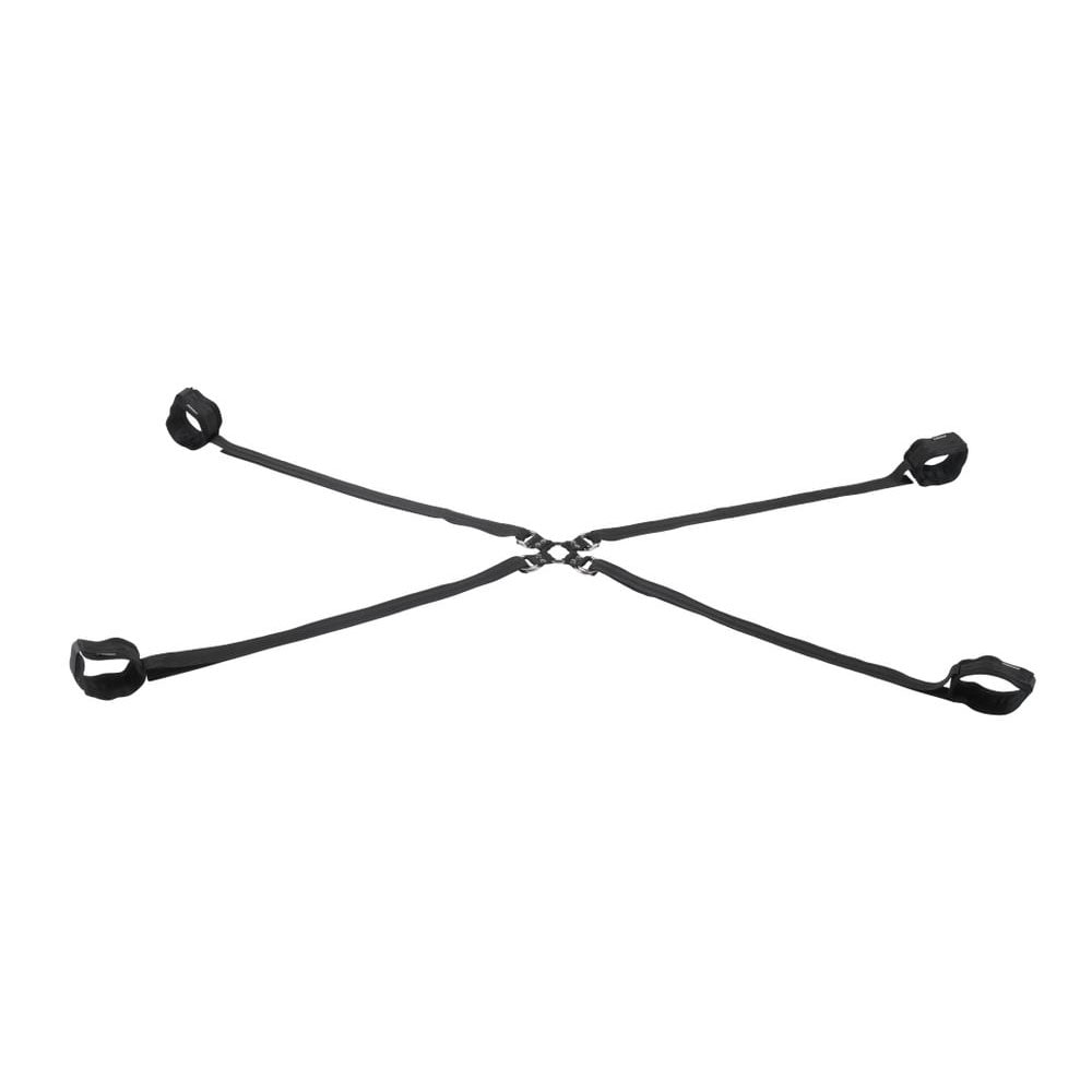 Sportsheets Velvet Noir - Adjustable Hog Tie & Cuff Set - Black