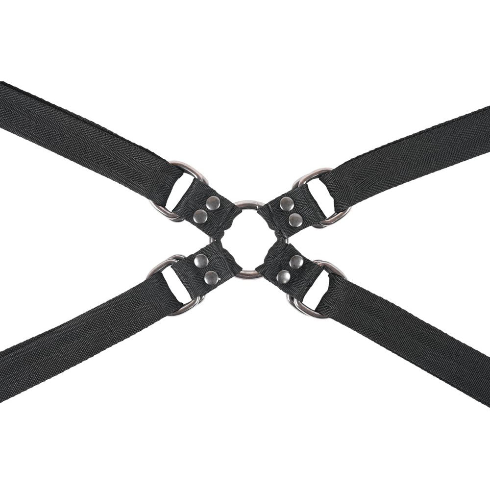 Sportsheets Velvet Noir - Adjustable Hog Tie & Cuff Set - Black