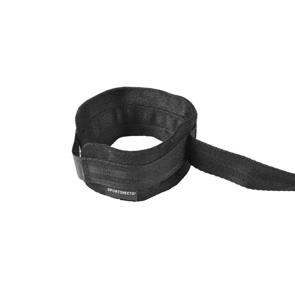 Sportsheets Velvet Noir - Adjustable Hog Tie & Cuff Set - Black
