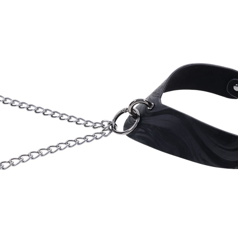 Sportsheets Velvet Noir Collar & Nipple Clamps - Black