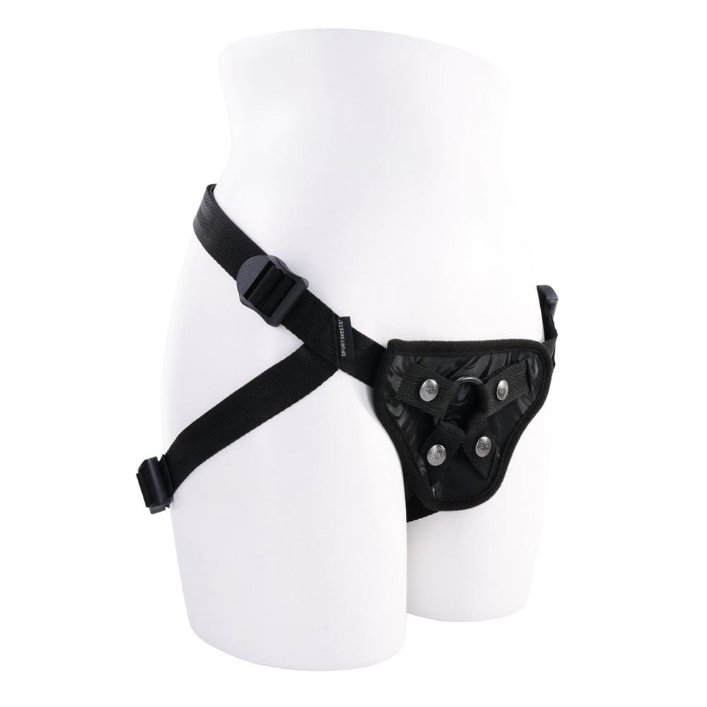 Sportsheets Velvet Noir Adultable Strap On Harness - Black