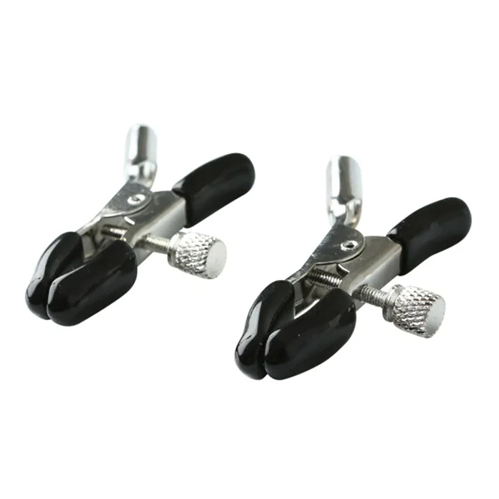 Sex & Mischief Nipple Clips - Silver/Black