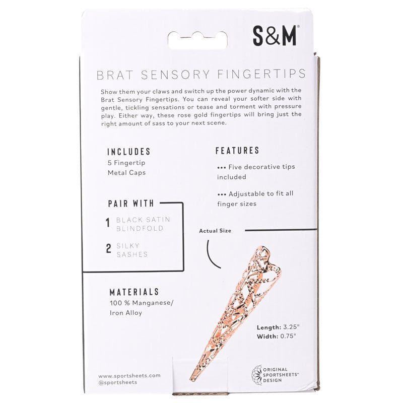 Sex & Mischief Brat Sensory Fingertips - Rose Gold
