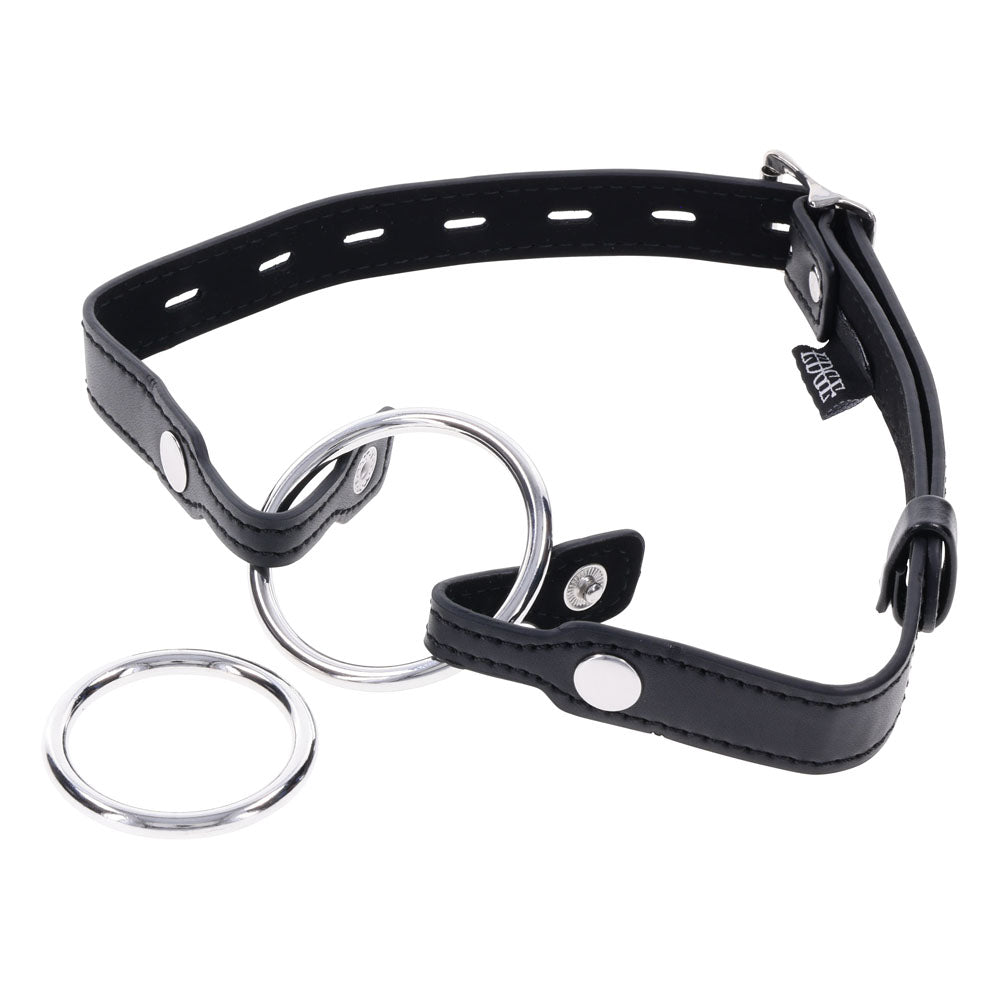 Edge Interchangeable Ring Mouth Gag - Black