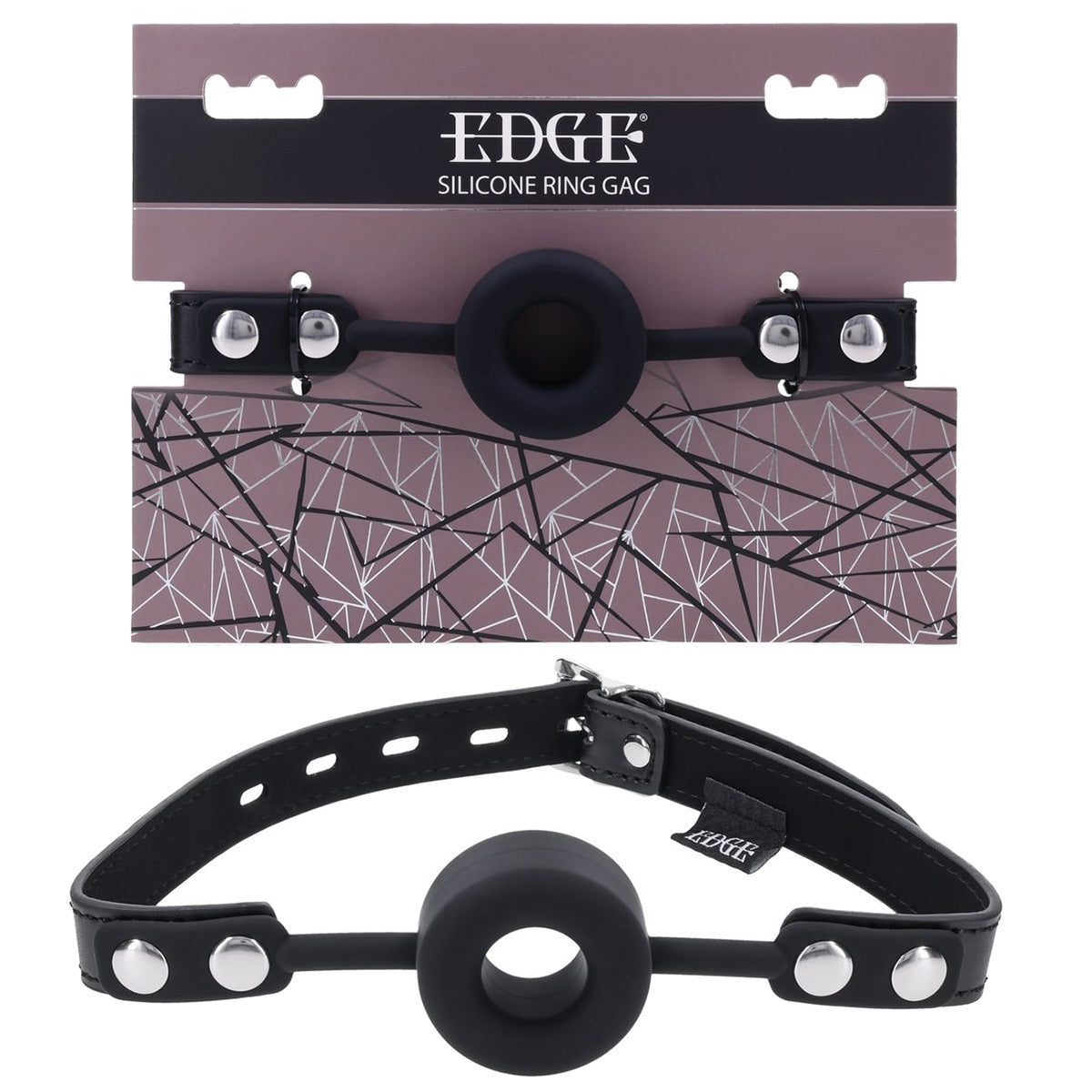 Edge Silicone Ring Gag - Black
