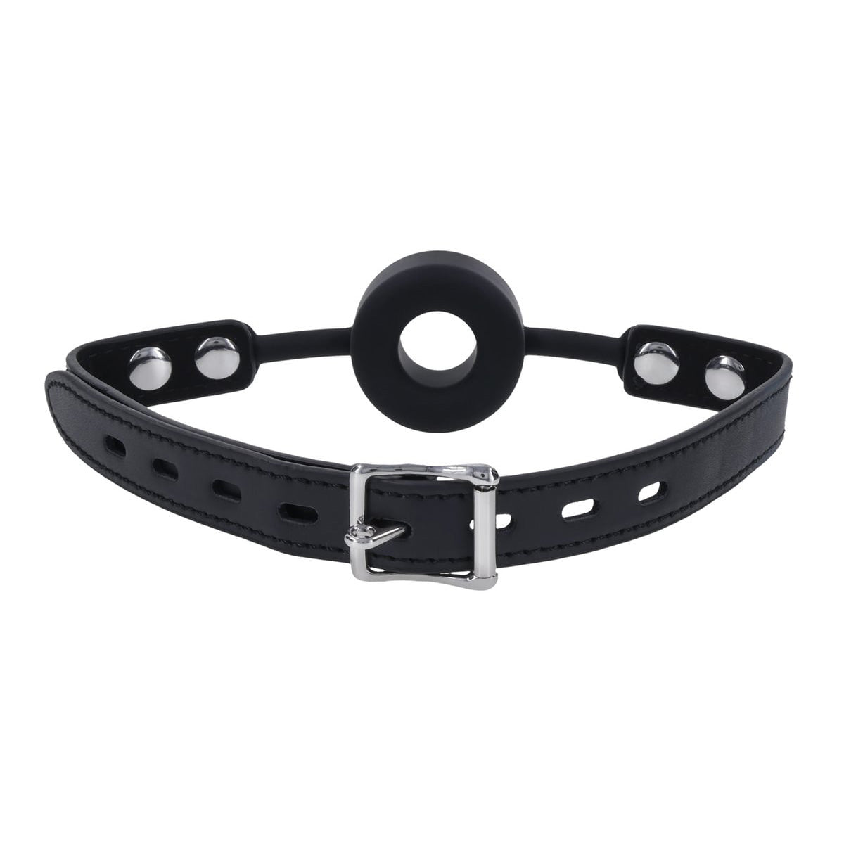 Edge Silicone Ring Gag - Black