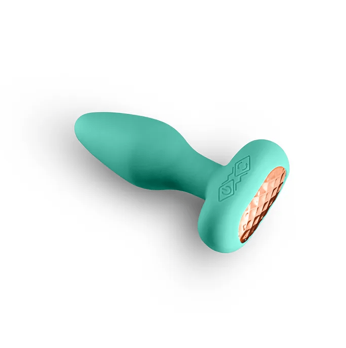 Techno Prism Butt Plug With App Control - Teal