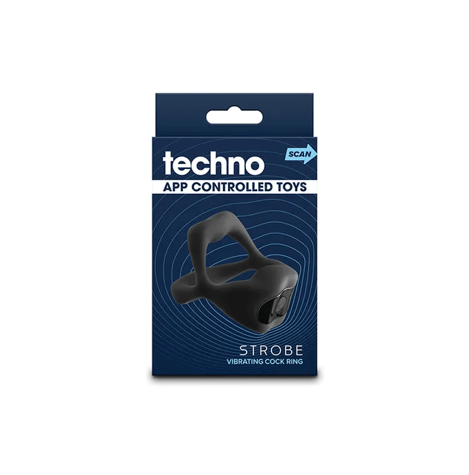 Techno Strobe - Vibrating Cock Ring With App Control - Black