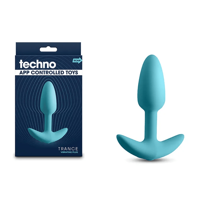 Techno Trance - Vibrating Butt Plug With App Control - Blue