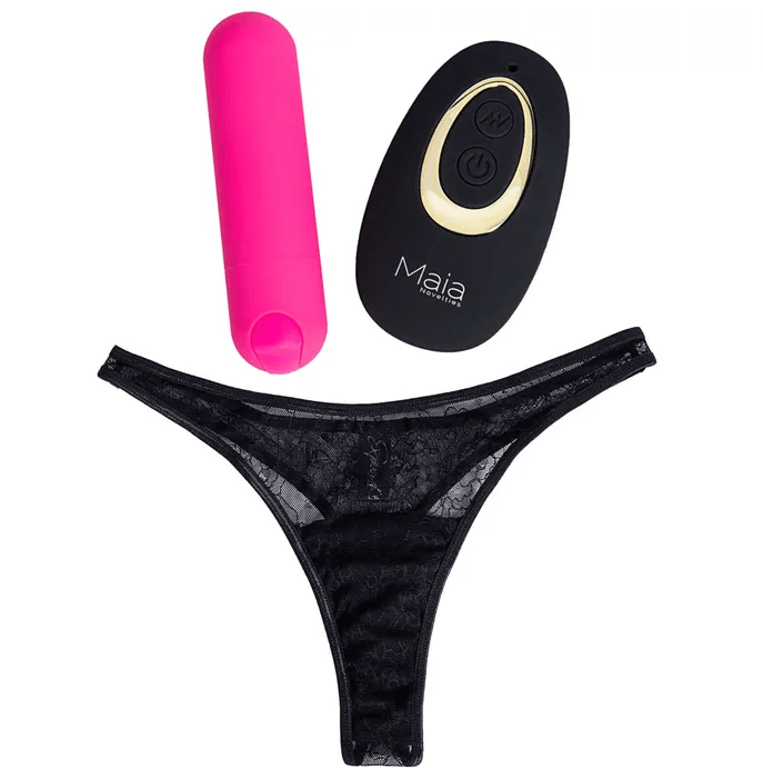 Maia Date Night Panty Vibrator & Remote L/XL - Black