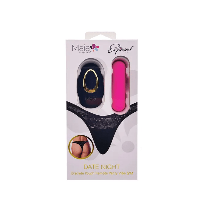 Maia Date Night Panty Vibrator & Remote L/XL - Black