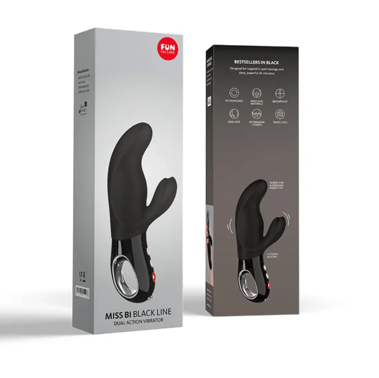 Fun Factory Miss Bi G-Spot Black Line Dual Rabbit Vibrator