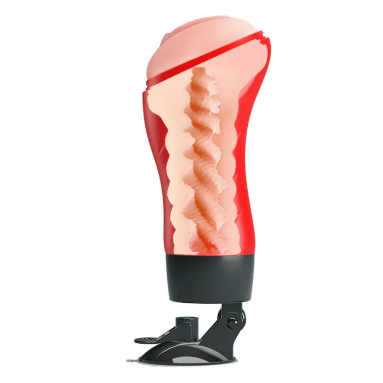 Crazy Bull Delia Vibrating Vagina Stroker with Suction Base - Flesh