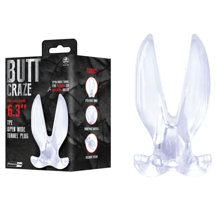 Butt Craze - Clear 16cm Gaping Butt Plug