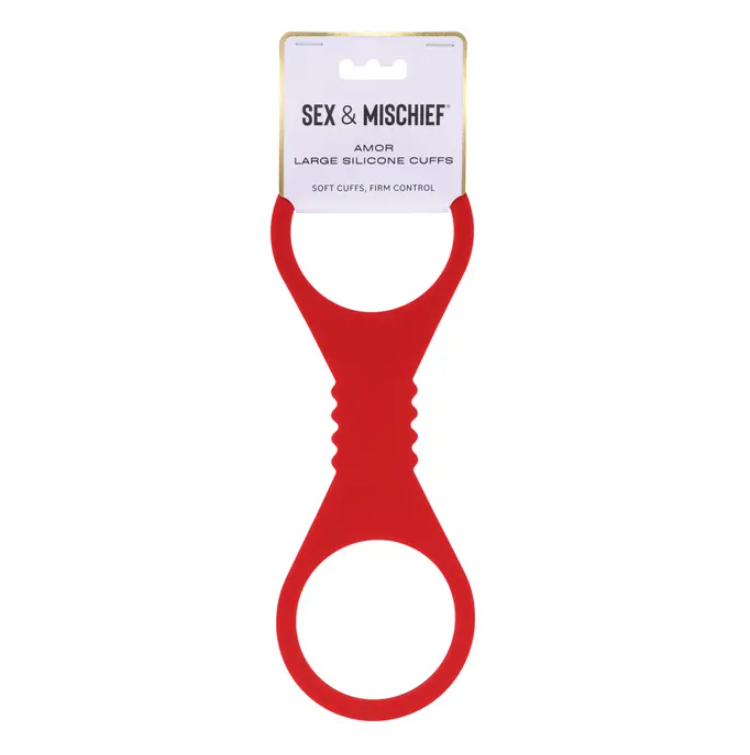 Sex & Mischief Amor Large Red Silicone Cuffs