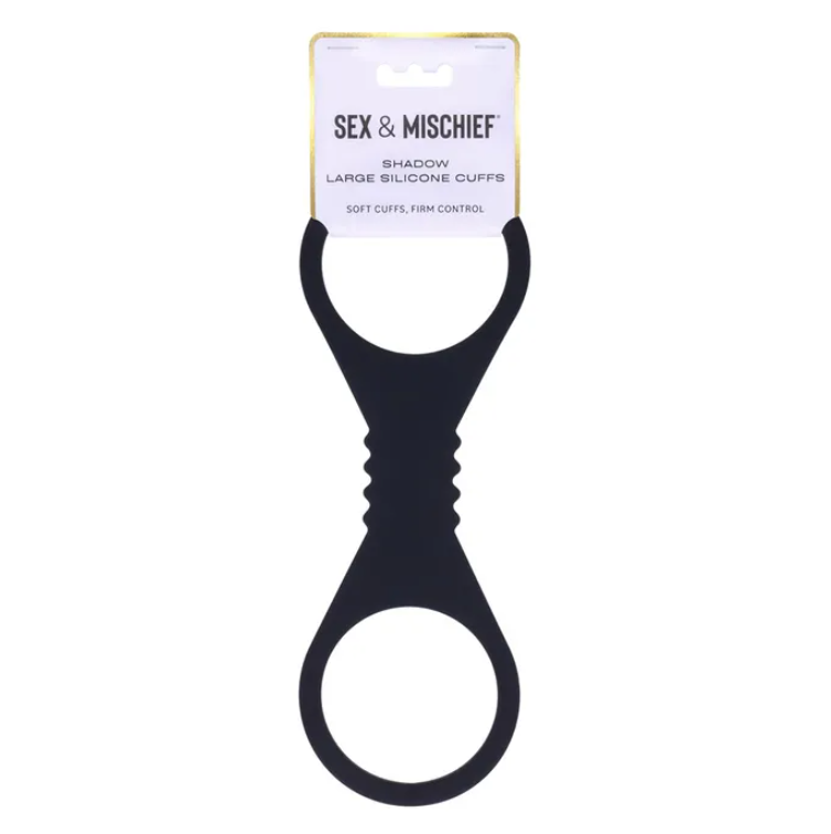 Sex & Mischief Shadow Large Black Silicone Cuffs