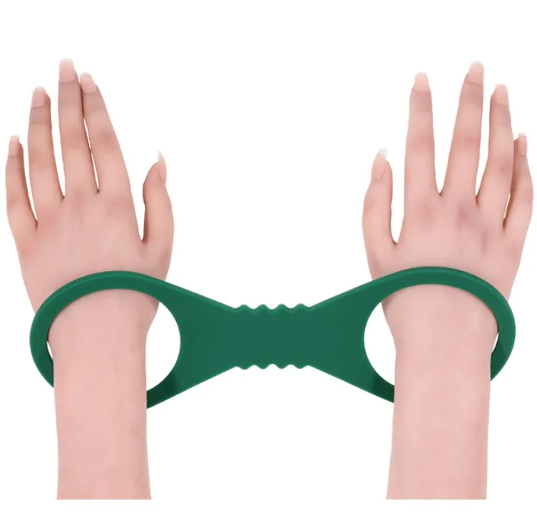 Sex & Mischief Indica Large Silicone Cuffs - Green
