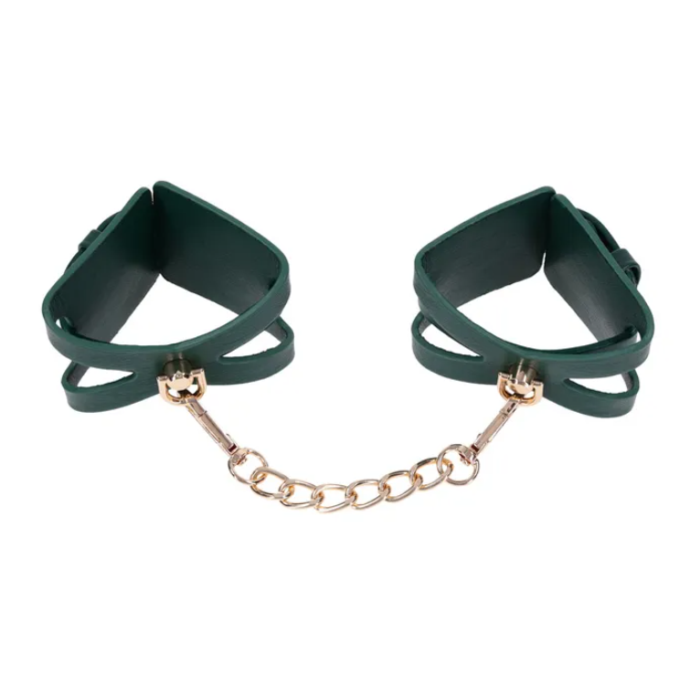 Sex & Mischief Indica Cutout Cuffs - Green/Gold