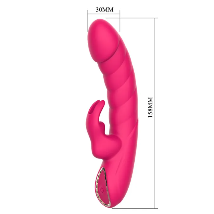 Party Up Monica - USB Rechargeable Rabbit Vibrator -Pink