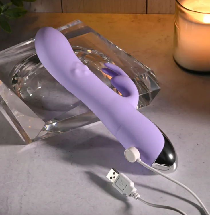 Evolved Spinderella - Rotating Beads Rabbit Vibrator- Purple