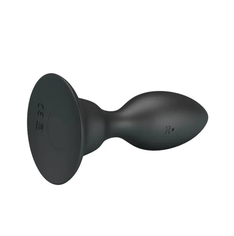 Mr Play Vibrating Anal Butt Plug with Remote Control - Black
