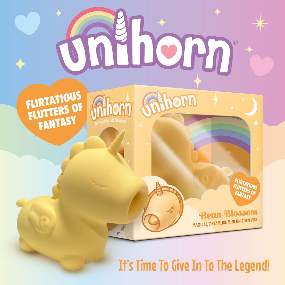 Unihorn - Bean Blossom - Yellow Flicking Stimulator