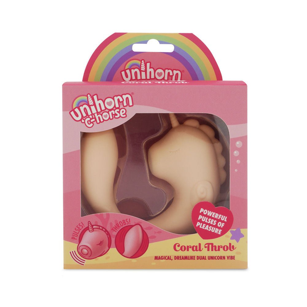 Unihorn - C Horse Dual Unicorn Vibrator - Coral Throb
