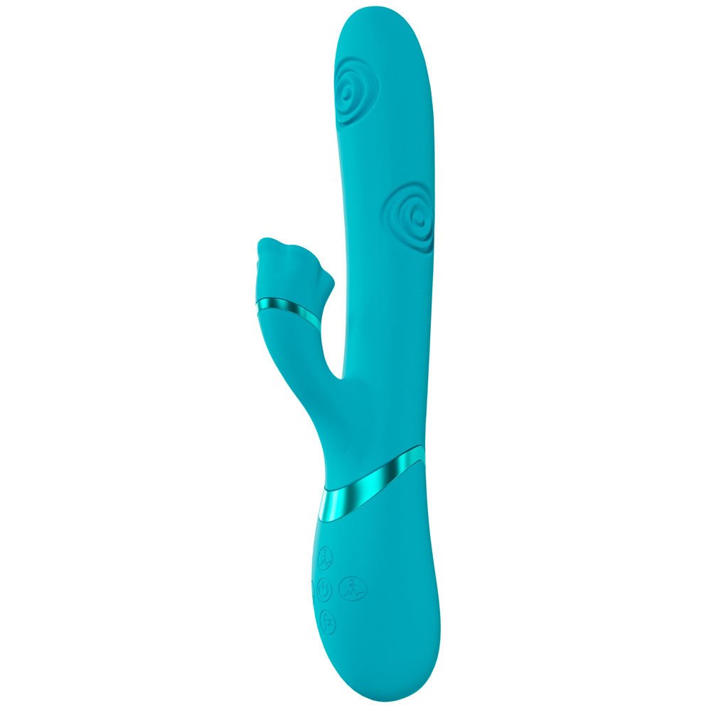 Vive Fiore - Tapping G-Spot Vibrator with Clitoral Stimulation - Blue