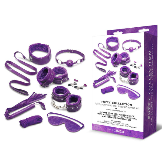 WhipSmart Fuzzy Everything You Need Bondage Kit - Purple