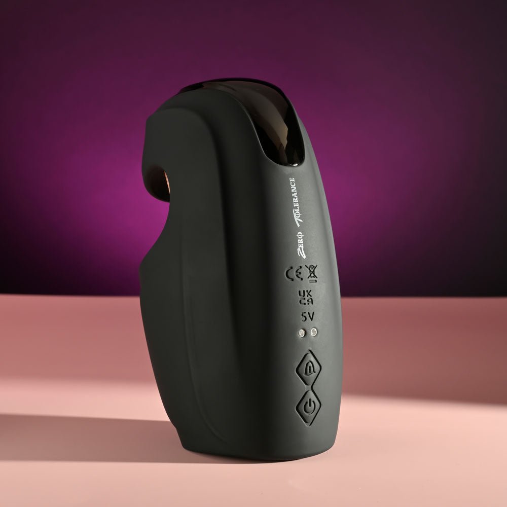 Zero Tolerance Lick The Tip - Vibrating & Flicking Masturbator  - Black
