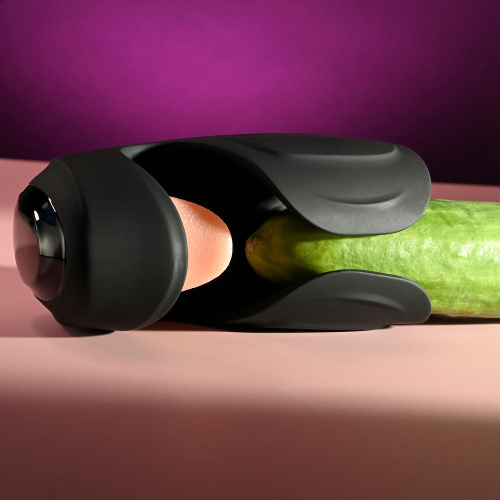Zero Tolerance Lick The Tip - Vibrating & Flicking Masturbator  - Black