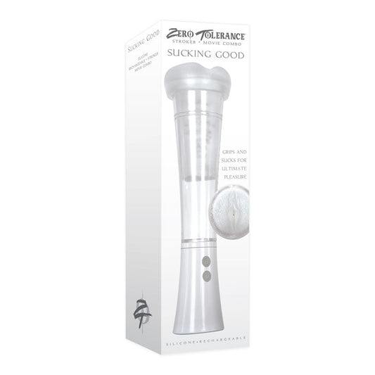 Zero Tolerance Sucking Good - White Vibrating Masturbator