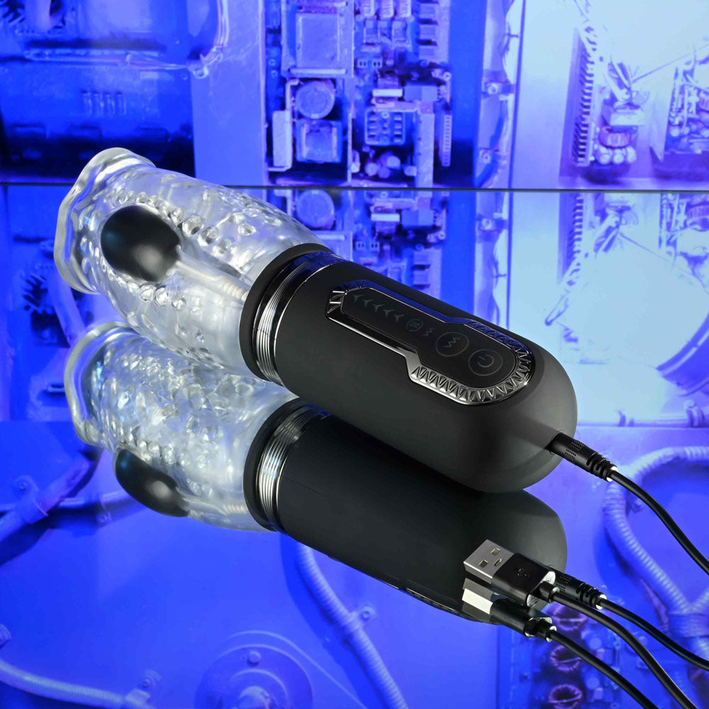Zero Tolerance Thrill Ride - Thrusting, Rotating & Vibrating Stroker - Clear
