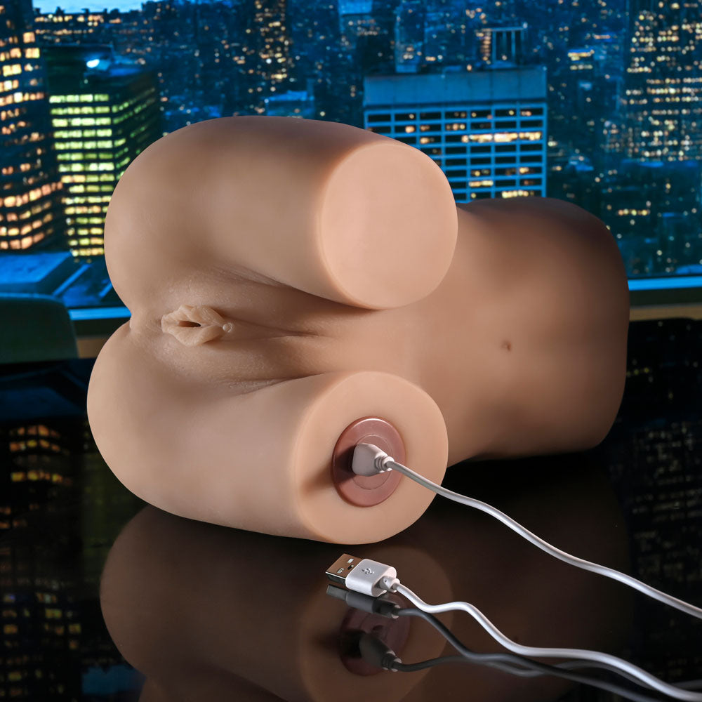 Zero Tolerance Rock My World - Flesh Rechargeable Doggy Style Thrusting Mini Torso Masturbator