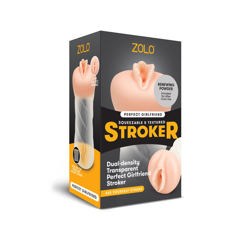 Zolo Perfect Grilfriend Vagina Stroker - Clear/Flesh