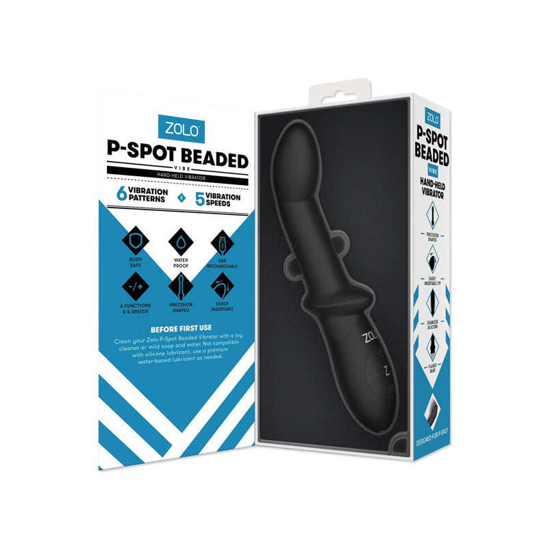 Zolo P-Spot Beaded - Black - Prostate Massager