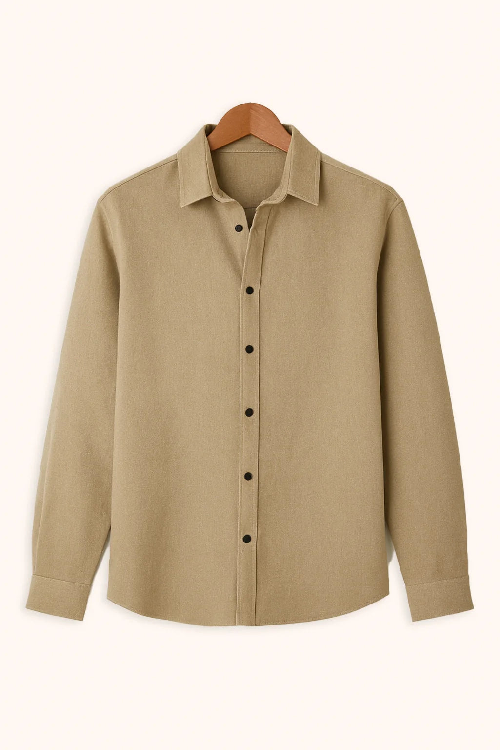 Men's Apricot Color Premium Full Sleeve Shirt