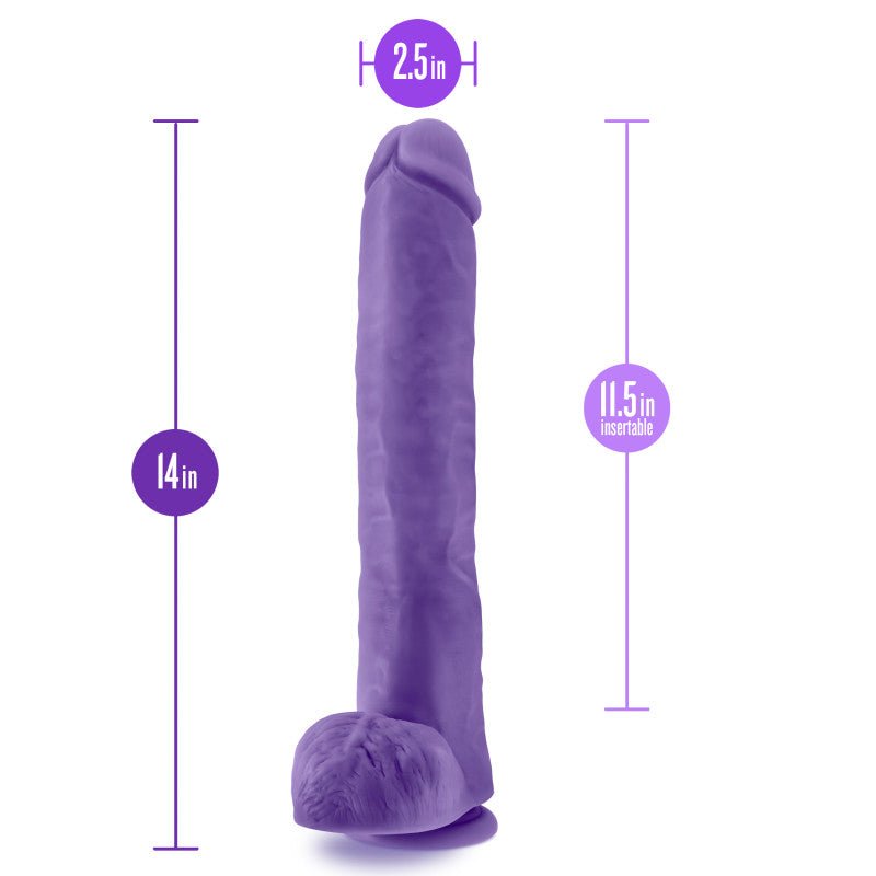 Au Naturel Bold Daddy 14 Inch Dong - Purple