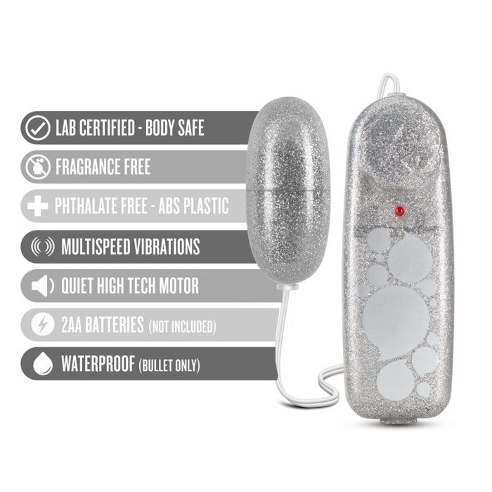 B Yours Glitter Silver Power Bullet