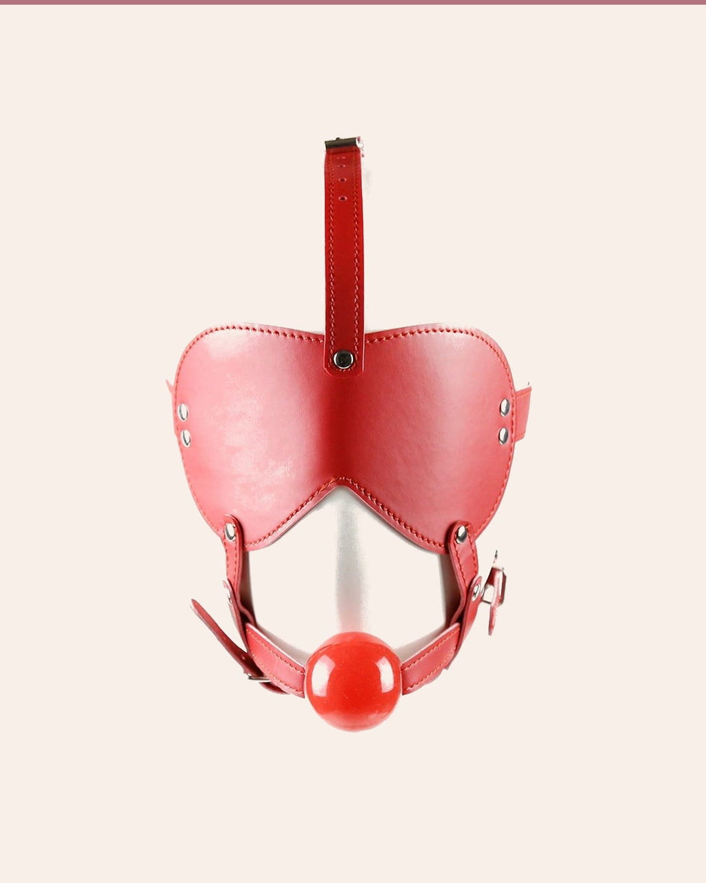 Choose Surrender On Your Terms – Leather Blindfold & Ball-Gag Mask