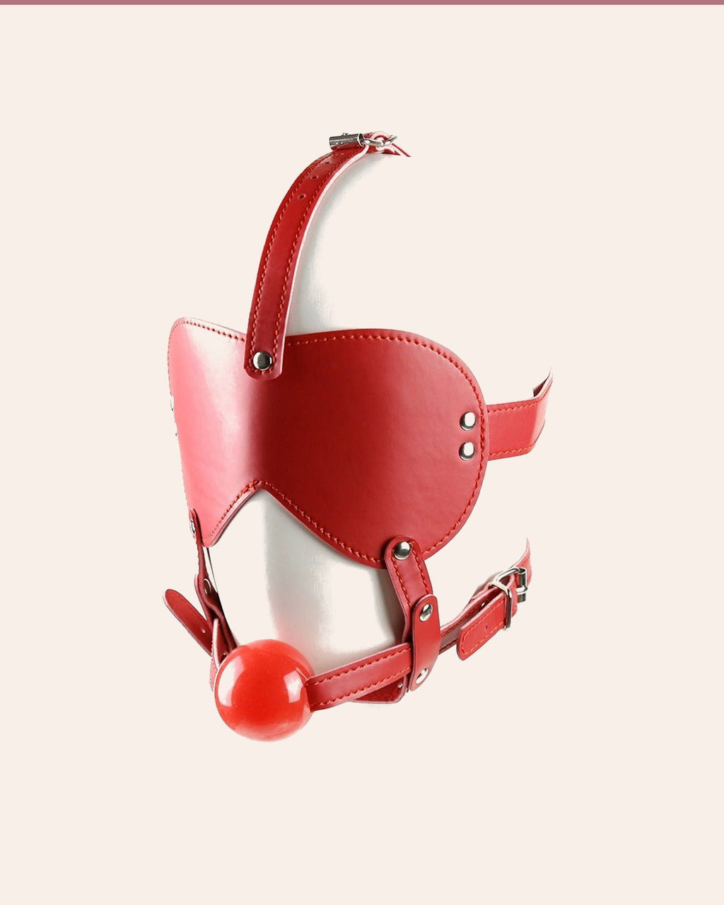 Choose Surrender On Your Terms – Leather Blindfold & Ball-Gag Mask