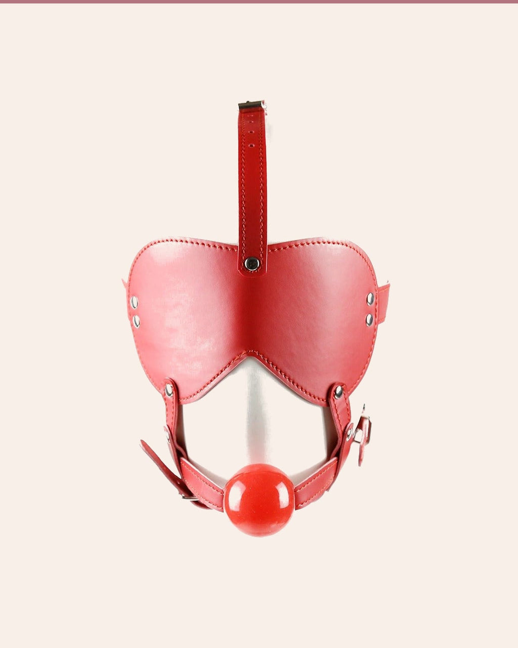 Choose Surrender On Your Terms – Leather Blindfold & Ball-Gag Mask