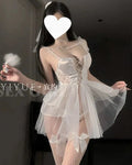 Be His Bold Bride Tonight – 4 Piece Set with Panty, Veil & Choker