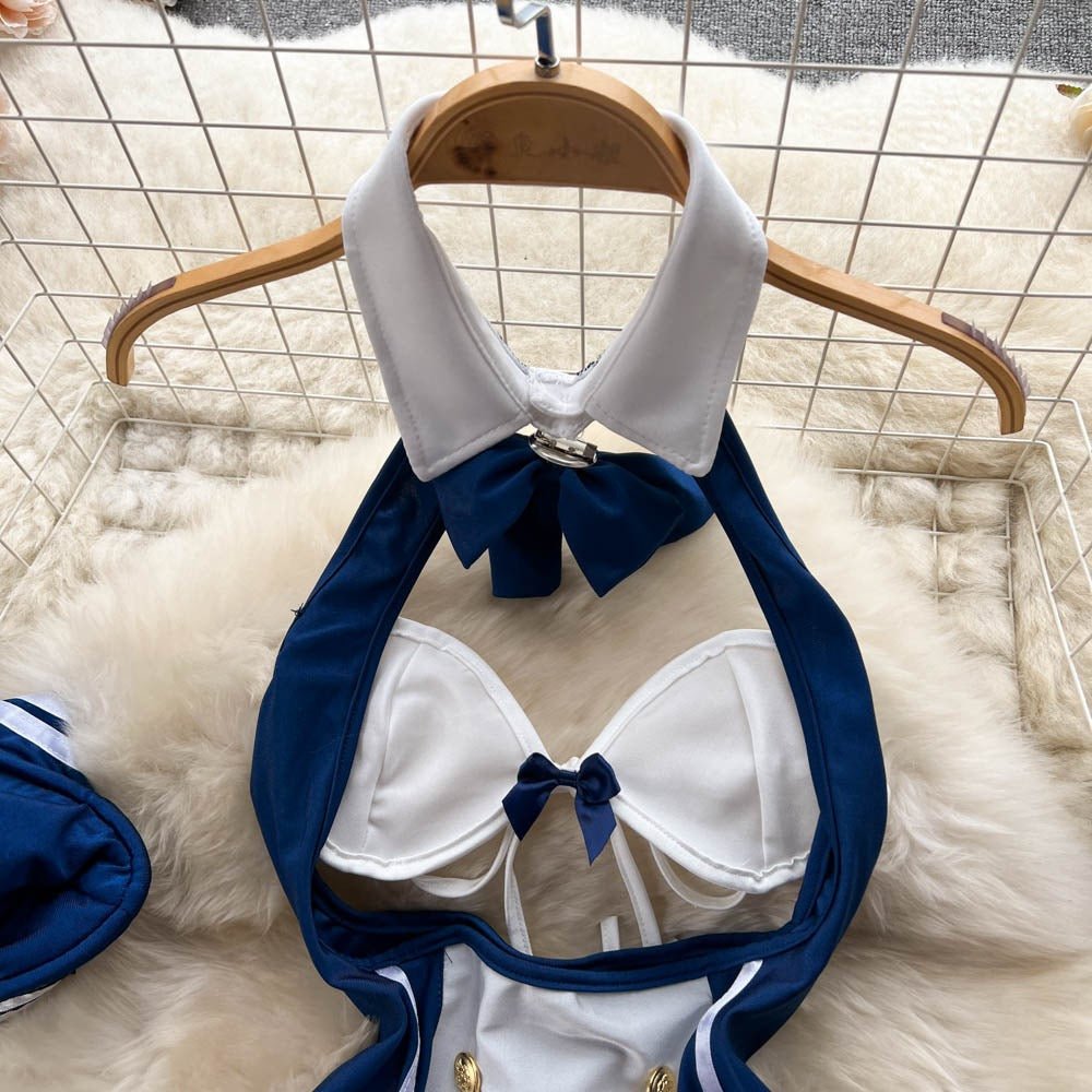 Be His Sky-High Captain Tonight – 6 Piece Set with Panty, Headpiece & Bow