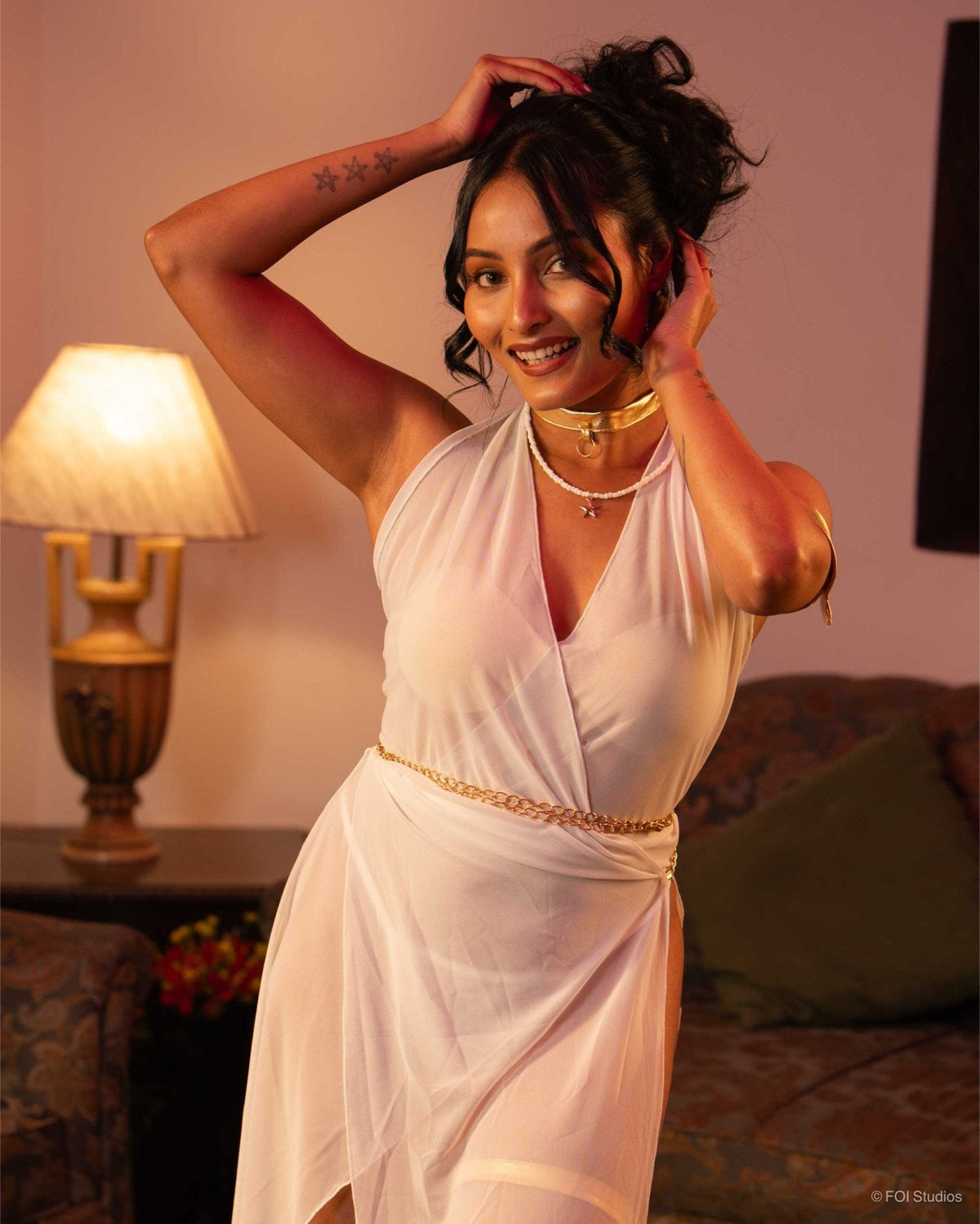 Be His Egyptian Princess Tonight – 6 Piece Set with Body Chains, Panty & Choker