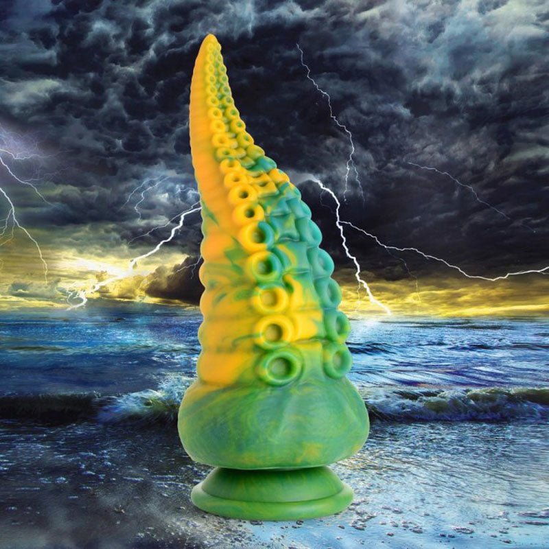 Creature Cocks Monstropus Tentacled Monster Fantasy Dildo - Green/Yellow